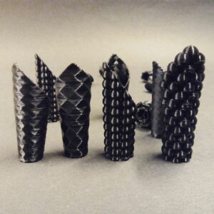 vzorky na 3D tiskráně makerslab